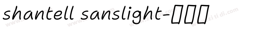 shantell sanslight字体转换